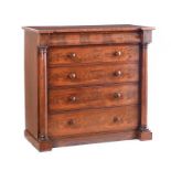 VICTORIAN MAHOGANY CHEST OF DRAWERS