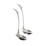 PAIR OF SILVER SAUCE LADLES