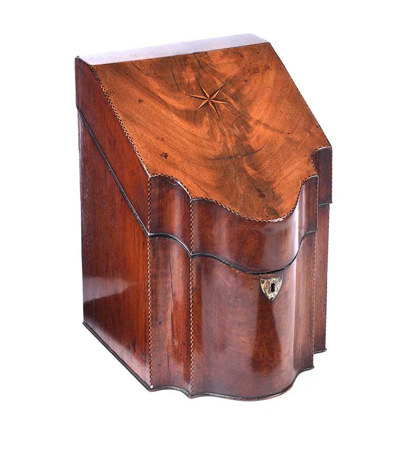 GEORGIAN MAHOGANY KNIFE BOX