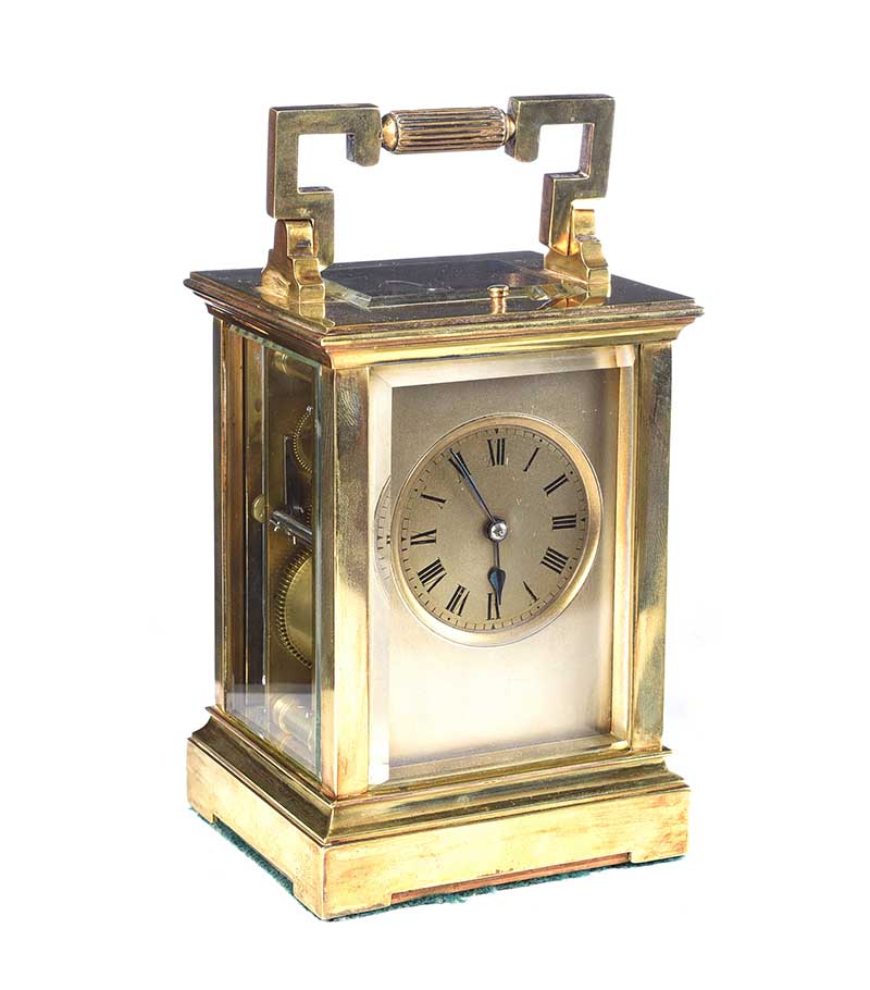 FRENCH BRASS REPEATER CARRIAGE CLOCK