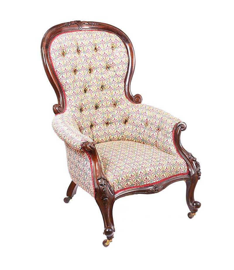 VICTORIAN MAHOGANY RUTLAND ARMCHAIR