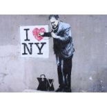 Banksy - I LOVE NEW YORK - Coloured Print - 11 x 15 inches - Unsigned