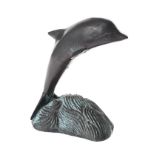 Irish School - DOLPHIN - Cast Bronze Sculpture - 5 x 3 inches - Unsigned