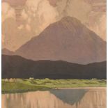 Paul Henry, RHA - LAKE REFLECTIONS - Coloured Print - 21 x 21 inches - Unsigned