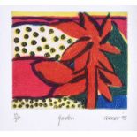 William Crozier, HRHA - GARDEN - Limited Edition Coloured Lithograph (22/300) - 5 x 6 inches -