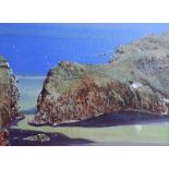 David Overend - CARRICK A REDE, COUNTY ANTRIM - Coloured Print - 6 x 8 inches - Signed