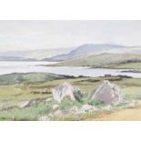 Theo J. Gracey, RUA - GLENLOUGH, DONEGAL - Watercolour Drawing - 10 x 14 inches - Signed