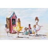 Lorna Millar - THE PUNCH & JUDY SHOW - Oil on Board - 20 x 30 inches - Signed