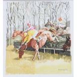 Desmond Kinney - THE FALL - Watercolour Drawing - 7 x 7 inches - Signed