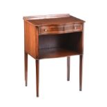 EDWARDIAN INLAID MAHOGANY BEDSIDE PEDESTAL