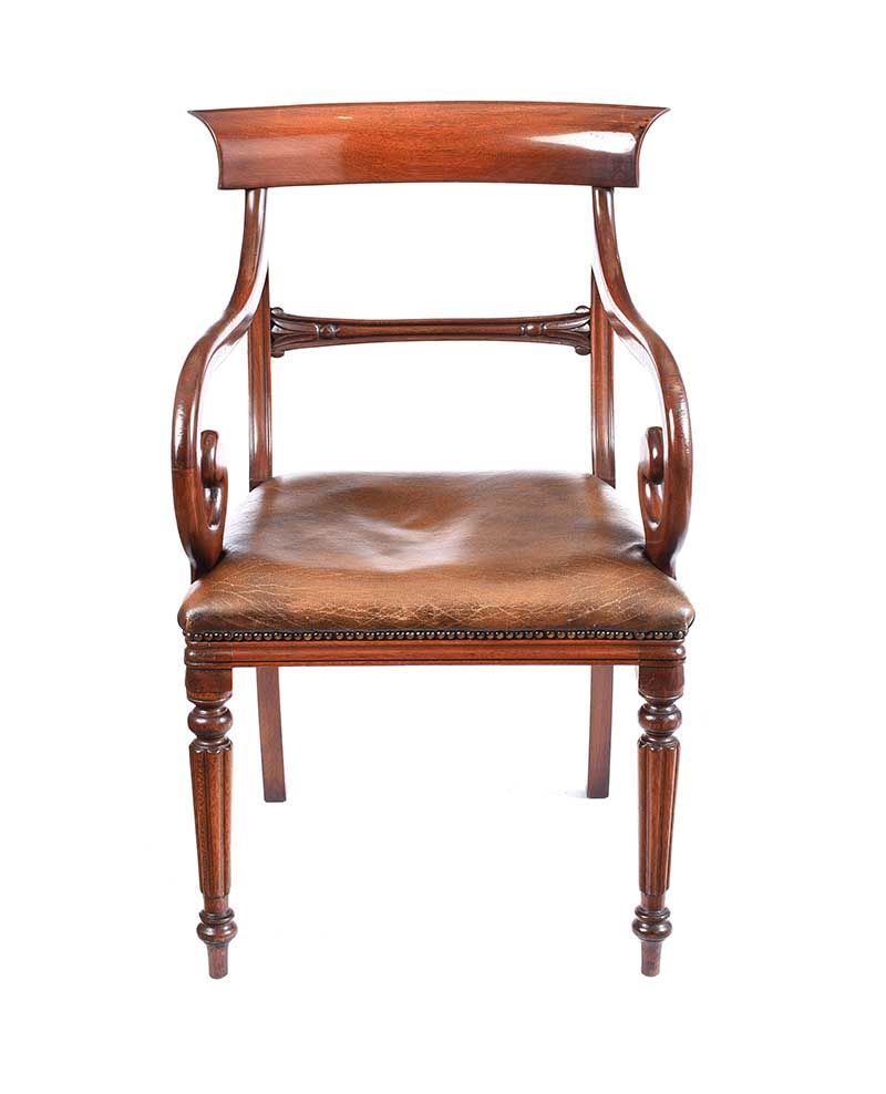 ANTIQUE MAHOGANY ARMCHAIR - Image 4 of 6