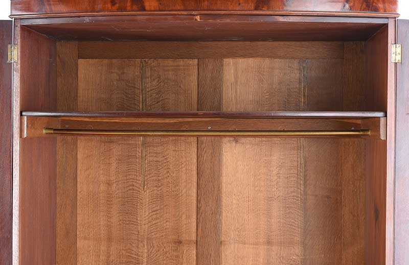 EDWARDIAN MAHOGANY TWO DOOR WARDROBE - Image 3 of 6