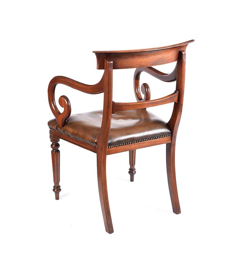 ANTIQUE MAHOGANY ARMCHAIR - Image 6 of 6