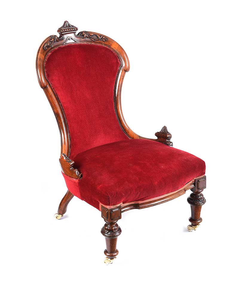 VICTORIAN MAHOGANY LADY'S CHAIR