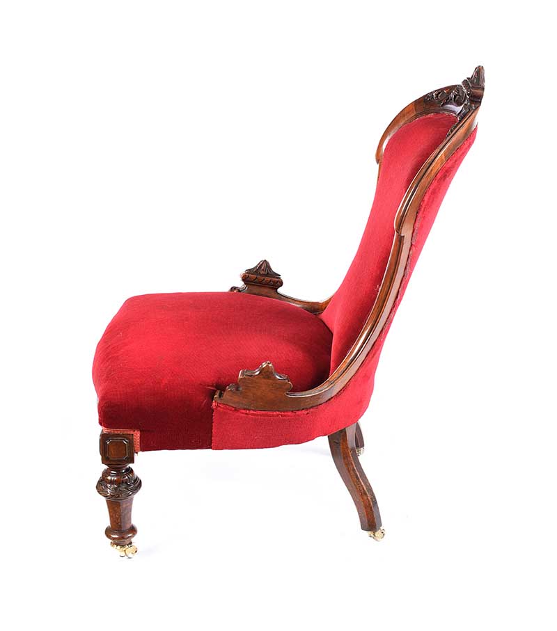 VICTORIAN MAHOGANY LADY'S CHAIR - Image 6 of 7