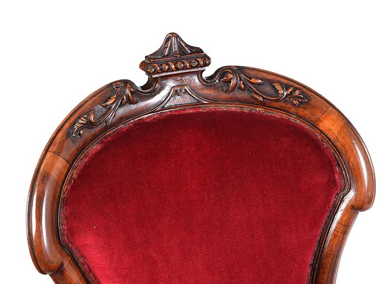 VICTORIAN MAHOGANY LADY'S CHAIR - Image 3 of 7