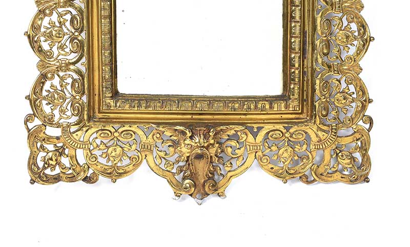 PIERCED BRASS WALL MIRROR - Image 3 of 5