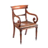 ANTIQUE MAHOGANY ARMCHAIR