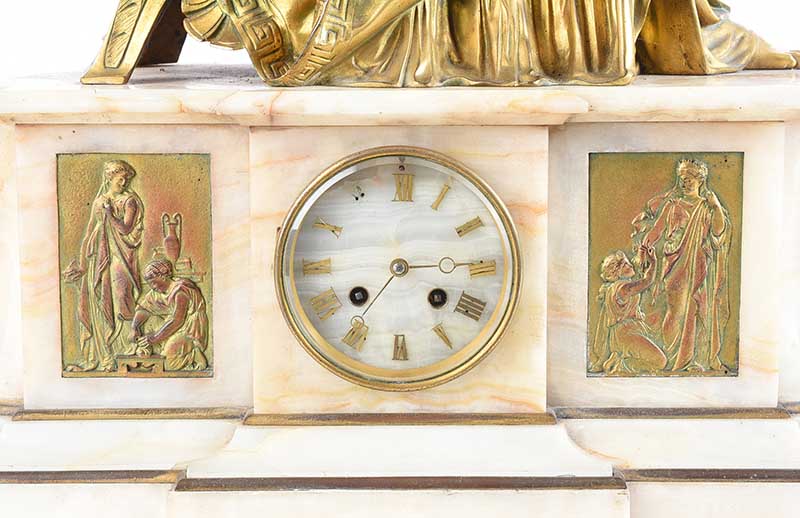 FRENCH MARBLE CLOCK - Image 3 of 7