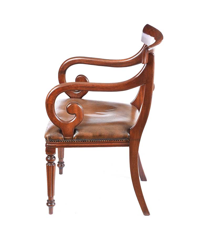 ANTIQUE MAHOGANY ARMCHAIR - Image 5 of 6