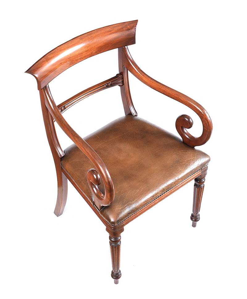 ANTIQUE MAHOGANY ARMCHAIR - Image 3 of 6