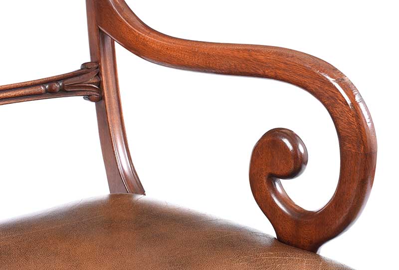 ANTIQUE MAHOGANY ARMCHAIR - Image 2 of 6