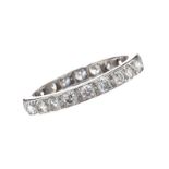 18CT WHITE GOLD DIAMOND FULL ETERNITY RING