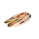 CARTIER TRINITY 18CT GOLD, ROSE GOLD, AND WHITE GOLD RING