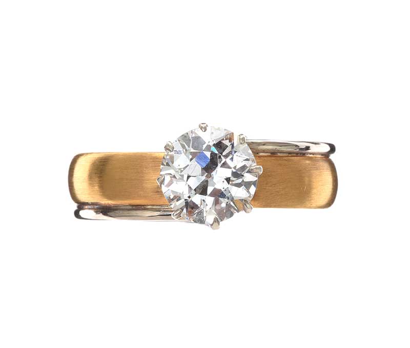 18CT GOLD DIAMOND SOLITAIRE RING