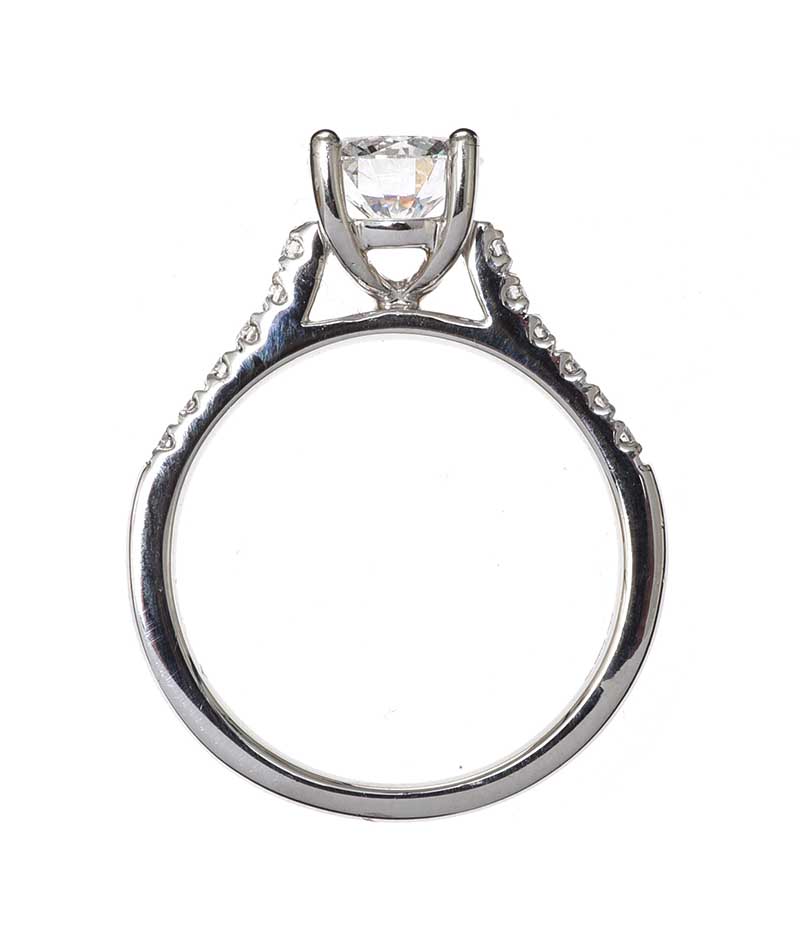 PLATINUM DIAMOND SOLITAIRE RING - Image 3 of 3