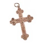 9CT ROSE-GOLD CROSS