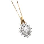 9CT GOLD DIAMOND NECKLACE