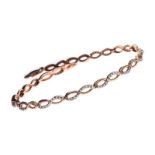 9CT ROSE GOLD CUBIC ZIRCONIA BRACELET