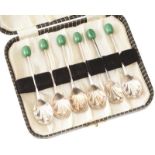 BOXED SET OF SILVER COFFEE SPOONS