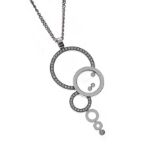 CHOPARD 18CT WHITE GOLD AND DIAMOND 'HAPPY DIAMONDS' PENDANT AND CHAIN