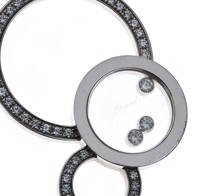 CHOPARD 18CT WHITE GOLD AND DIAMOND 'HAPPY DIAMONDS' PENDANT AND CHAIN - Image 3 of 7