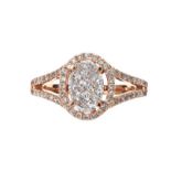 18CT ROSE GOLD DIAMOND RING