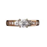 18CT ROSE GOLD DIAMOND RING