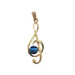 GOLD-TONE MOTHER OF PEARL MUSIC NOTE PENDANT