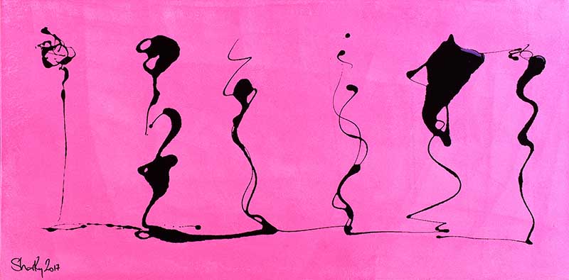 Kevin Sharkey - SUPER MODELS - Oil on Canvas - 24 x 48 inches - Signed