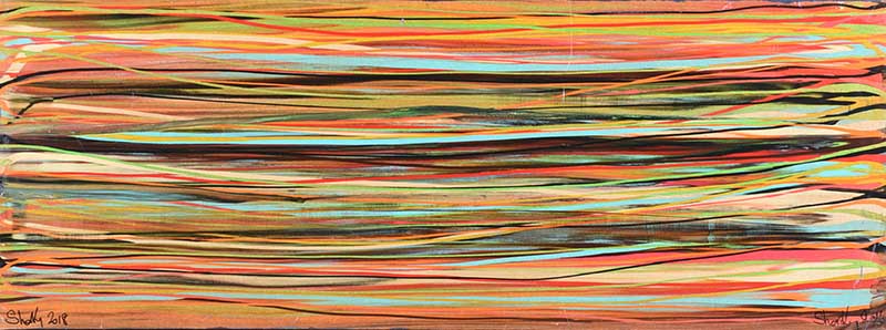 Kevin Sharkey - SVENOS - Oil on Board - 18 x 48 inches - Signed