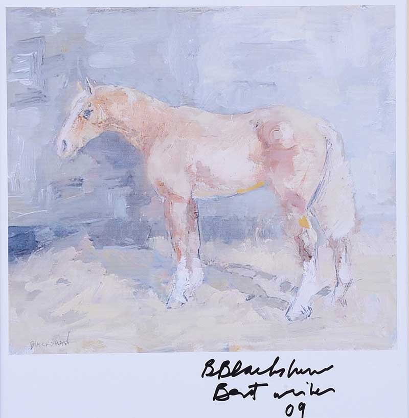 Basil Blackshaw, HRHA HRUA - STANDING HORSE - Coloured Print - 6 x 7 inches - Signed