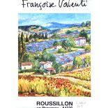 Francoise Valenti - EXHIBITION POSTER - Coloured Print - 19 x 16 inches - Signed