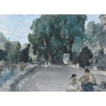 Sir William Russell Flint, RA - GIRLS BY THE RIVER - Limited Edition Coloured Print (500/650) - 17 x