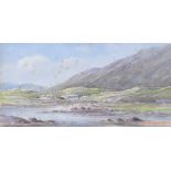 George W. Morrison - IRISH LANDSCAPE - Watercolour drawing - 6 x 12 inches - Signed