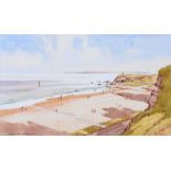 Samuel McLarnon, UWS - ON DOWNHILL STRAND - Watercolour Drawing - 11 x 18 inches - Signed