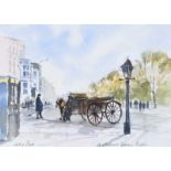 Alan Beers - ST. STEPHEN'S GREEN, DUBLIN - Watercolour Drawing - 7 x 9 inches - Signed