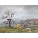 Frank Egginton, RCA FIAL - A FARM IN THE HILLS - Watercolour Drawing - 14 x 20 inches - Signed