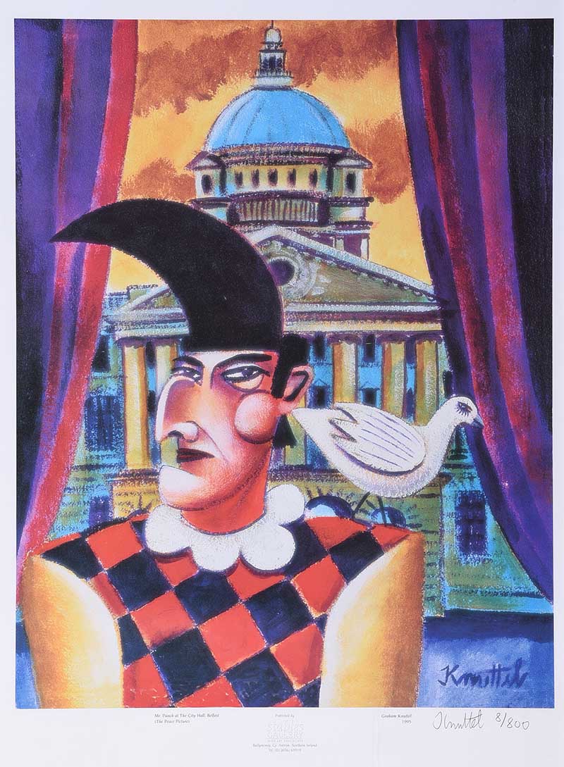 Graham Knuttel - MR PUNCH, BELFAST CITY HALL - Limited Edition Coloured Print (8/800) - 28 x 22