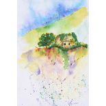 Lynda Cookson - RUIN IN CONNEMARA - Watercolour Drawing - 11 x 7 inches - Signed